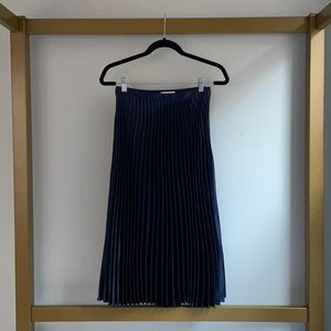 Whistles Navy Pleated Skirt